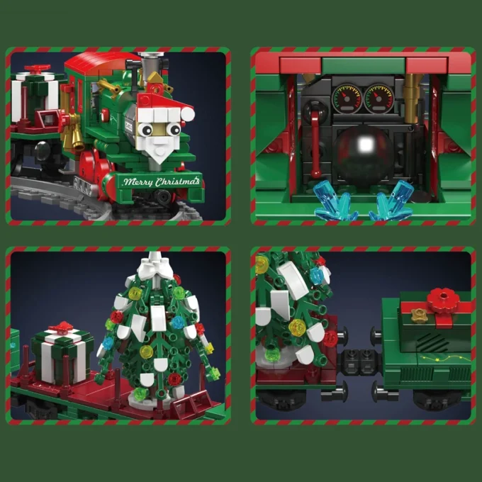 Mould King 12039 Christmas Train ESU KG230 Diesel Locomotive Building Set - 922 Pcs - Image 4