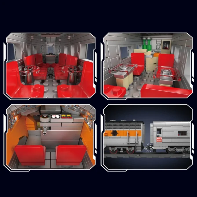 Mould King 12018 USA EMD F7 WP Diesel Locomotive - 1,541 Pcs - Image 6