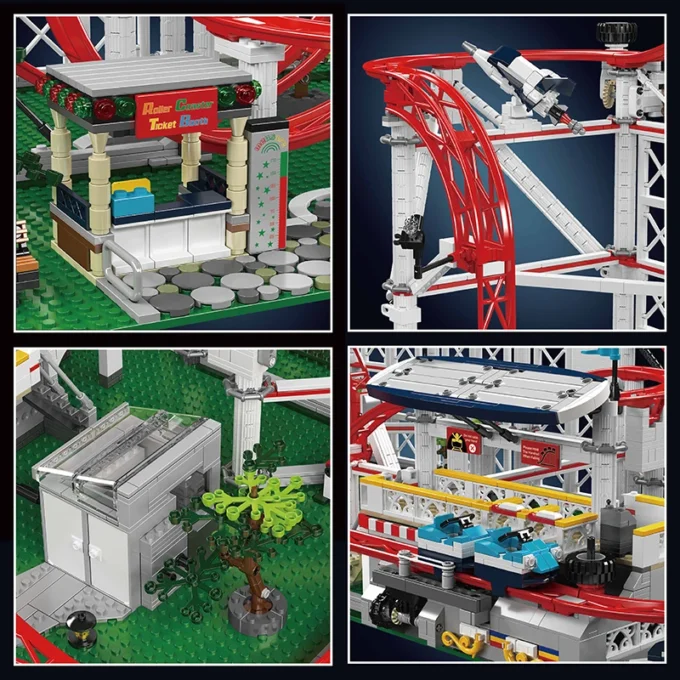 MOULD KING 11014 Motorised Roller Coaster Model Building Set - 3,646 PCS - Image 5