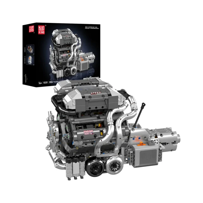 Mould King 10201 Motorised Hypercar W16 Engine & Gearbox Building Set - 2,024 Pcs