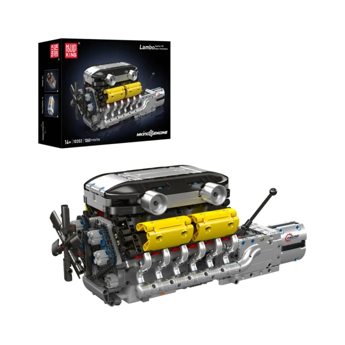 Mould King 10202 Motorised Lambo V12 Engine & Gearbox Building Set - 1,260 Pcs
