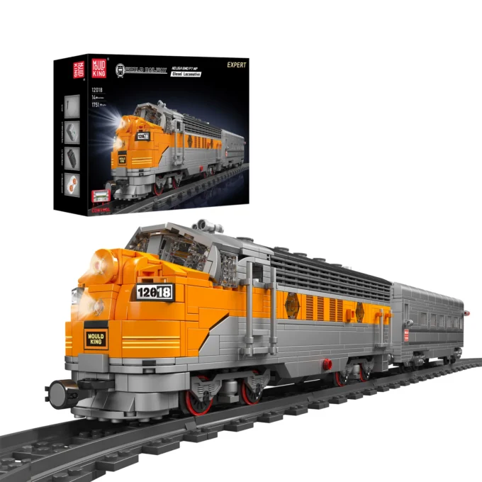 Mould King 12018 USA EMD F7 WP Diesel Locomotive - 1,541 Pcs